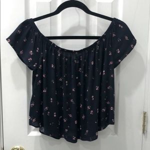 s garage off the shoulder top